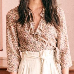 Sezane floral top
